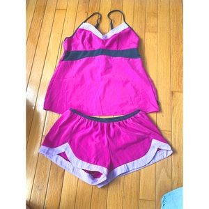 Washable silk sleep set. Shorts and cami